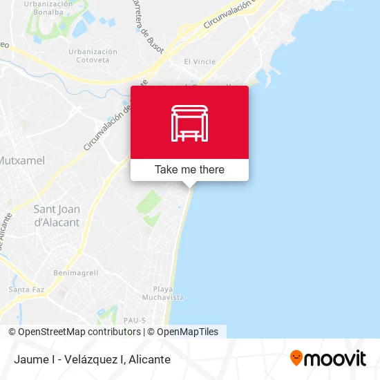 Jaume I - Velázquez I map