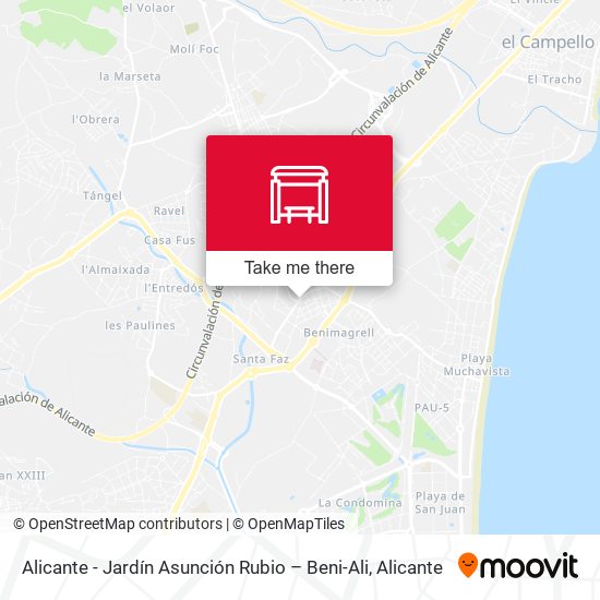 Alicante - Jardín Asunción Rubio – Beni-Ali map