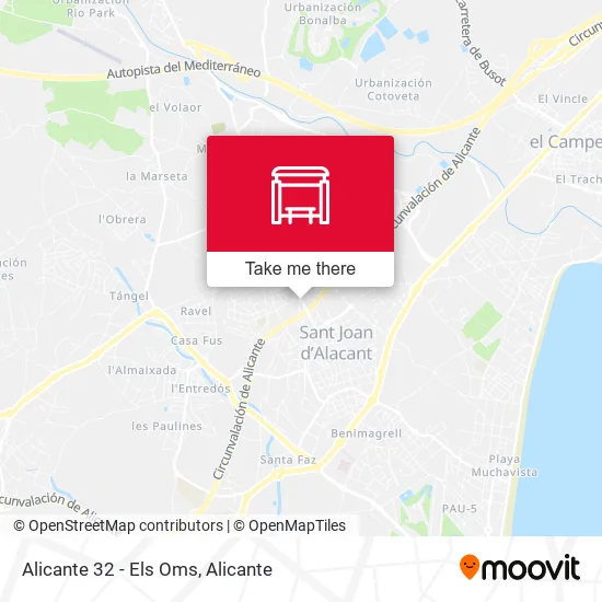 Alicante 32 - Els Oms map