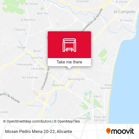 Mosen Pedro Mena 20-22 map
