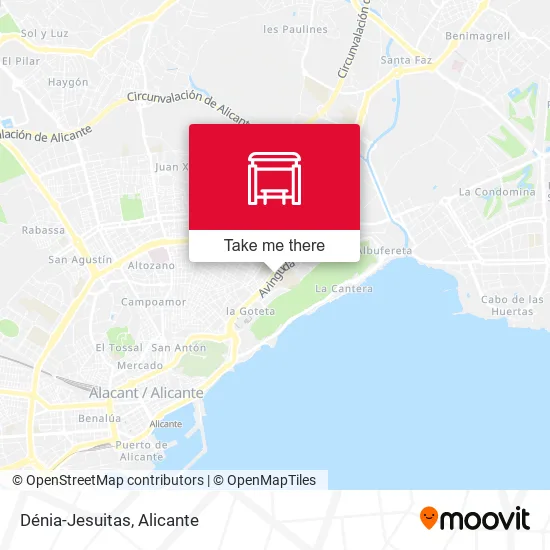 Dénia-Jesuitas map