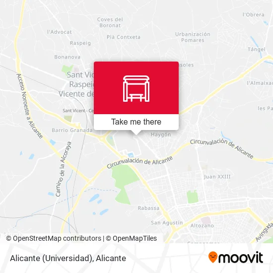 Alicante (Universidad) map