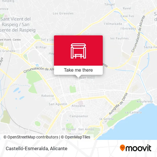 Castelló-Esmeralda map