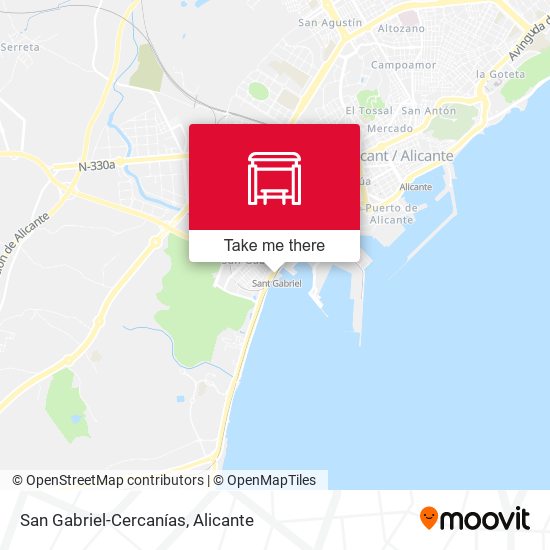 San Gabriel-Cercanías map