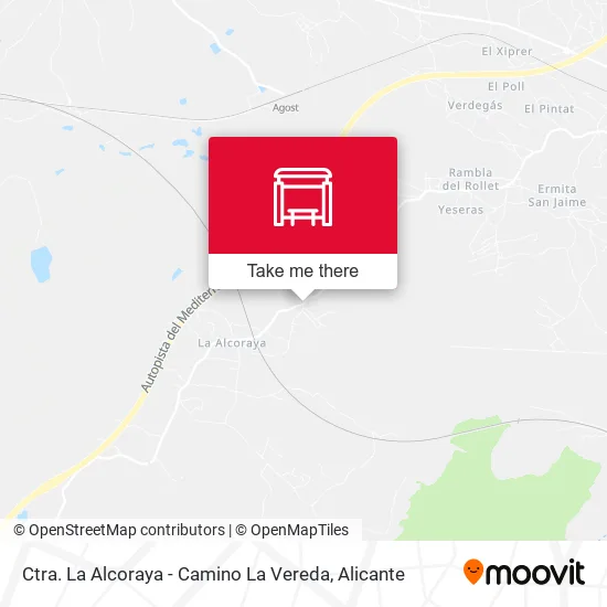 Ctra. La Alcoraya - Camino La Vereda map