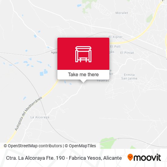 Ctra. La Alcoraya Fte. 190 - Fabrica Yesos map