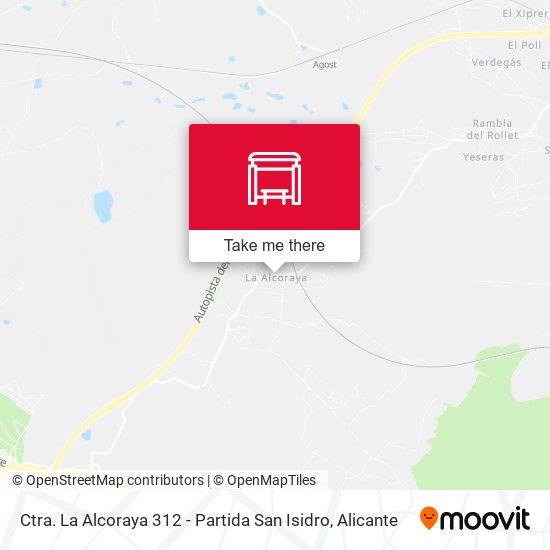 Ctra. La Alcoraya 312 - Partida San Isidro map