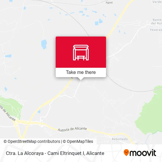 mapa Ctra. La Alcoraya - Cami Eltrinquet I