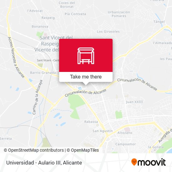 Universidad - Aulario III map