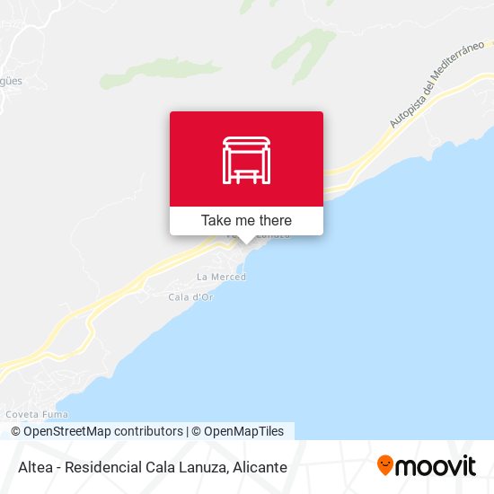 Altea - Residencial Cala Lanuza map