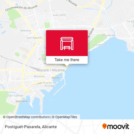 Postiguet-Pasarela map