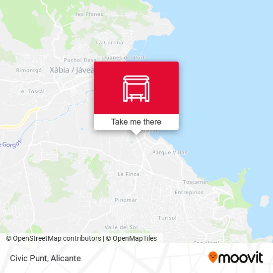 mapa Civic Punt