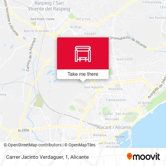 Carrer Jacinto Verdaguer, 1 map