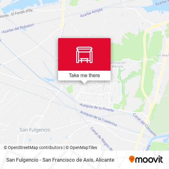 San Fulgencio - San Francisco de Asís map