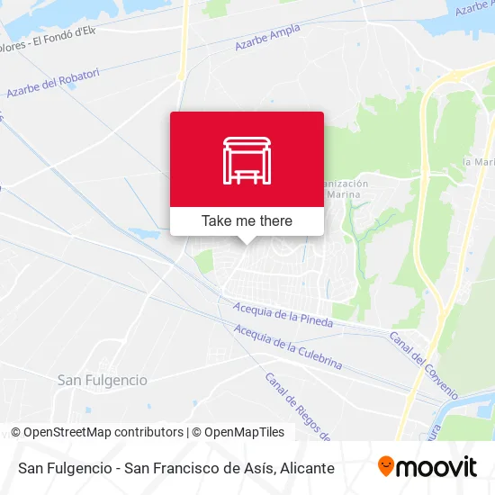 San Fulgencio - San Francisco de Asís map