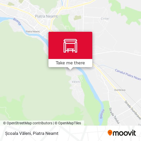 Școala Văleni map
