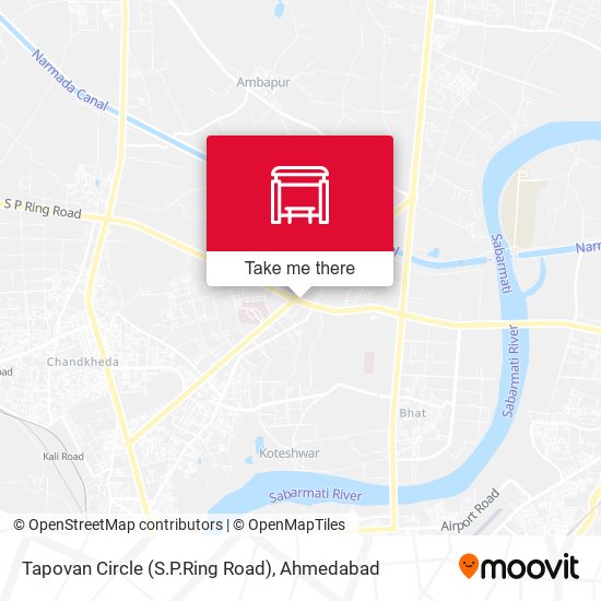 Tapovan Circle (S.P.Ring Road) map