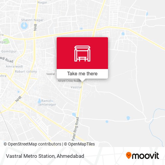 Vastral Metro Station map