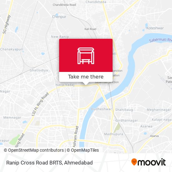 Ranip Cross Road BRTS map