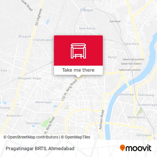 Pragatinagar BRTS map