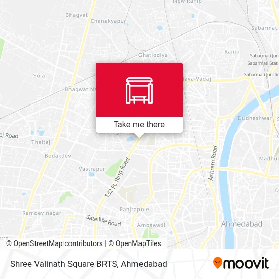 Shree Valinath Chowk BRTS map