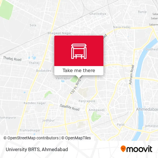 University BRTS map