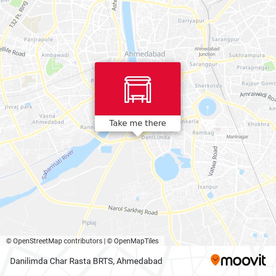 Danilimda Char Rasta BRTS map