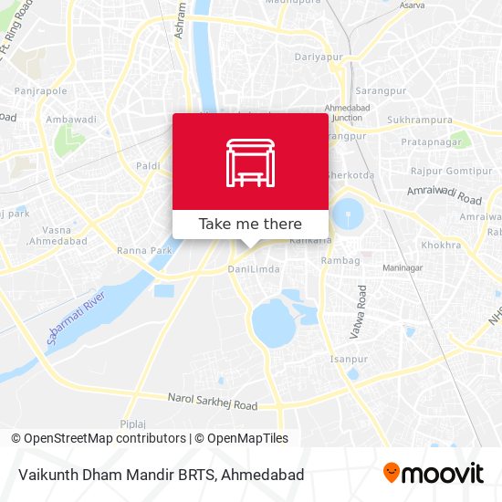 Vaikunth Dham Mandir BRTS map