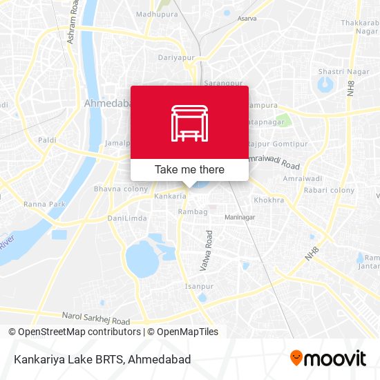 Kankariya Lake BRTS map