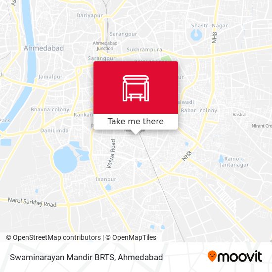 Swaminarayan Mandir BRTS map