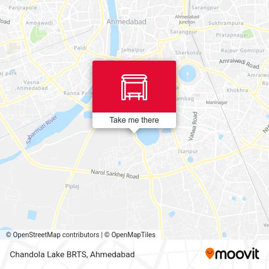 Chandola Lake BRTS map