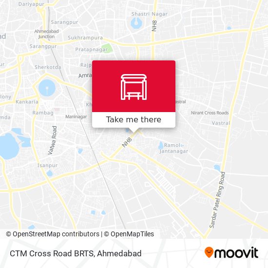 CTM Cross Road BRTS map