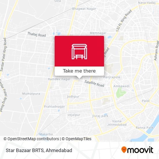 Star Bazaar BRTS map