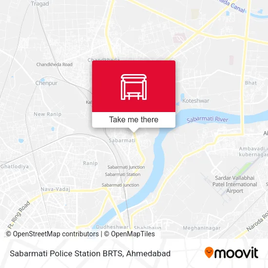 Sabarmati Police Station BRTS map