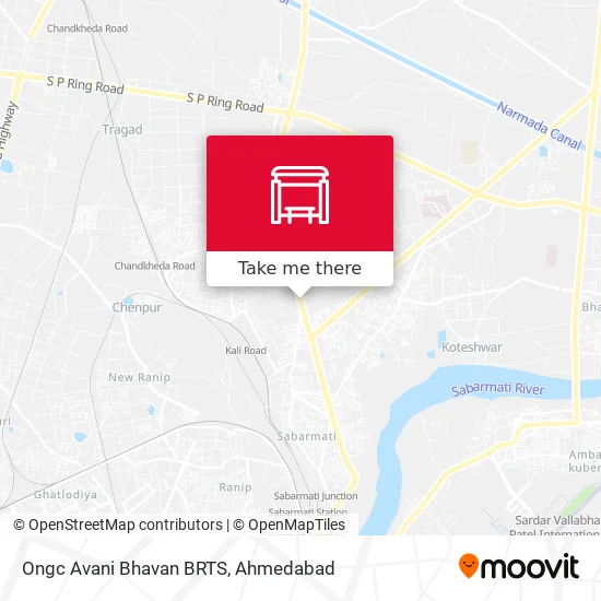 Ongc Avani Bhavan BRTS map