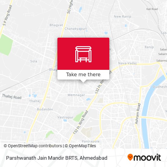 Parshwanath Jain Mandir BRTS map