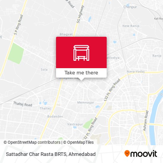 Sattadhar Char Rasta BRTS map