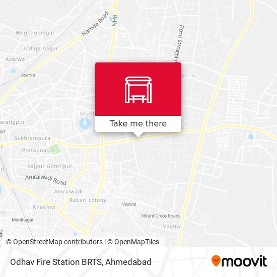 Odhav Fire Station BRTS map