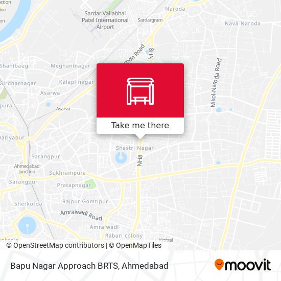 Bapu Nagar Approach BRTS map