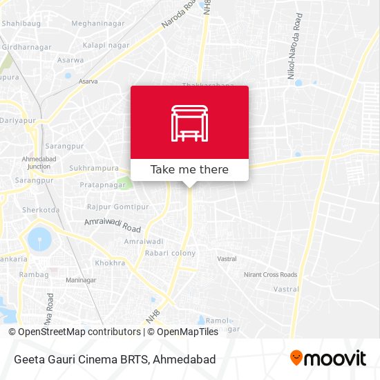 Geeta Gauri Cinema BRTS map