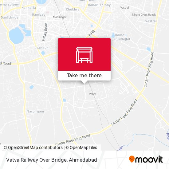 Vatva Railway Over Bridge map