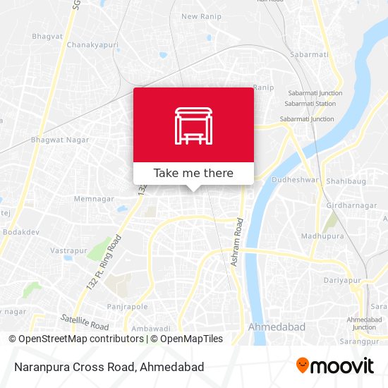 Naranpura Cross Road map