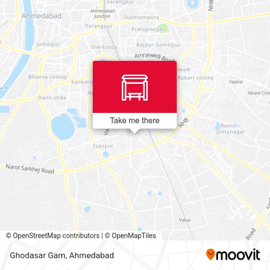 Ghodasar Gam map