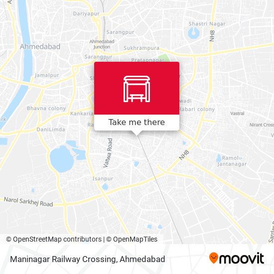 Maninagar Railway Crossing map