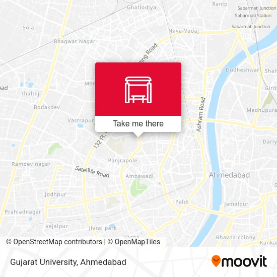 Gujarat University map