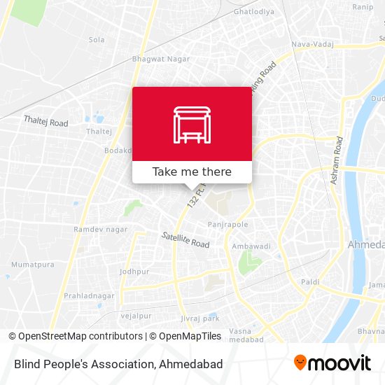 Blind People's Association map