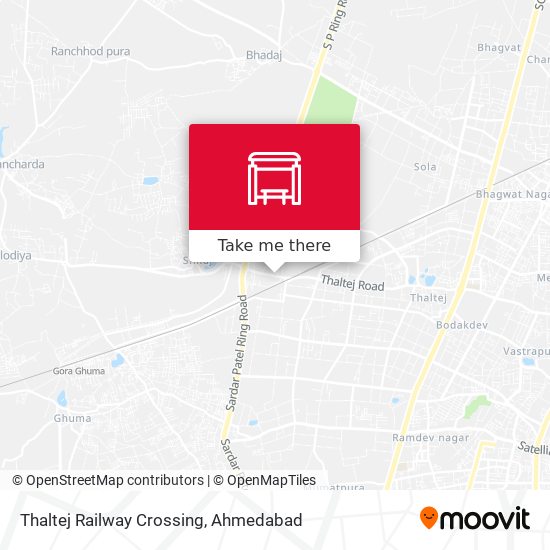 Thaltej Railway Crossing map