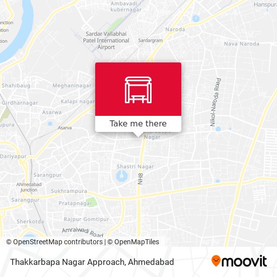 Thakkarbapa Nagar Approach map
