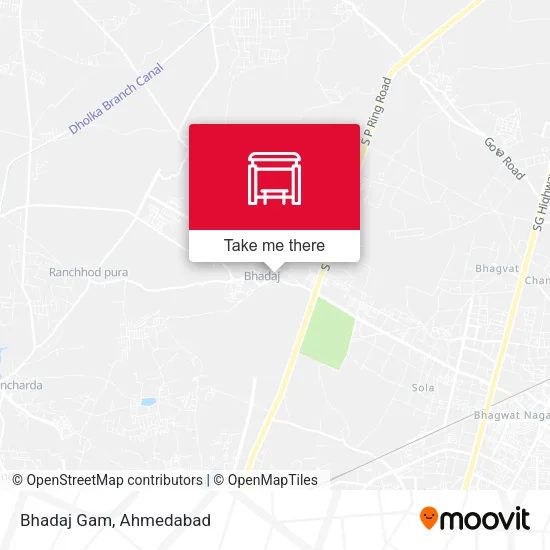Bhadaj Gam map