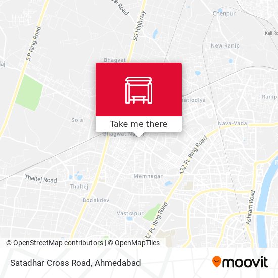 Satadhar Cross Road map